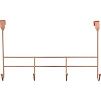 Orsina Stylish 4 Hook Rose Gold Over Door Hanger, Functional Over Door Coat Hanger, Sturdy Design Hanging Rack