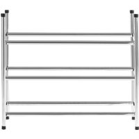 Orsina Three-Tier Chrome Shoe Rack, Durable Metal Frame With Polished Finish For Neat Shoe Storage, Space-Saving in Silver