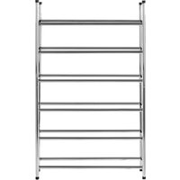 Orsina Sturdy 6-Tier Shoe Organizer Rack, Chrome Finish Adjustable Shoe Stand, Stacking Shoe Storage For 36 Pairs in Silver