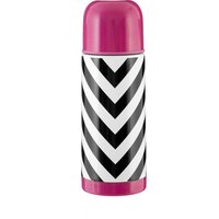 Orsina Stainless Steel Stripe 350ml Vacuum Flask, Leak-Proof Thermos Travel Flask For Hot & Cold Beverages