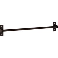 Orsina Chrome Hanging Rail, Wall Mounted Rail For Organising Kitchen Utensils Or Towels, Metal Construction in True Black