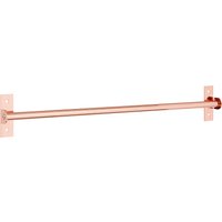 Orsina Chrome Hanging Rail, Wall Mounted Rail For Organising Kitchen Utensils Or Towels, Metal Construction in Rose Gold