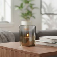 Orsina Complements Glass Tealight Holder in Silver