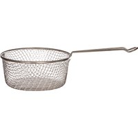 Orsina Small Fryer basket with Plain Handle, Frying Basket for Easy cooking, Chips Frying Basket for home in Silver