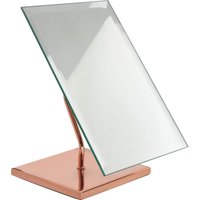 Orsina Bevelled Glass Rose Gold Table Mirror, Iron Mirror, Small Table Mirror, Shaving Mirror For Daily Grooming in Silver