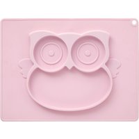 Orsina Pastel Pink Food Plate, Stain Resistant Food Plate, Pastel Pink Owl Food Plate, Everyday Use Food Plate