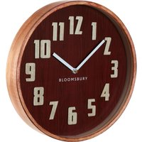 Orsina Easy To Read Small Wall Clock, Retro Design Clock For Indoor, Versatile Functional Outdoor Clock in Red