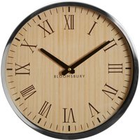 Orsina Vitus Natural & Silver Wall Clock