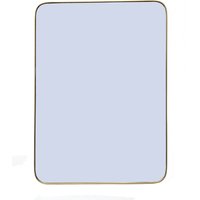 Orsina Gold Effect Frame Wall Mirror With Deep Frame, Large Rectangle Decorative Mirror With Soft Rounded Corners
