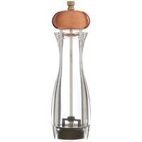 Medium Clear & Salt & Pepper Mill Acrylic Grinder Finish Accents Adjustable Ceramic Copper