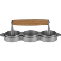 Premier Housewares From Scratch Non Stick Triple Mini Hamburger Press in Light Brown