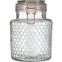 Orsina Apiary Seal Small Glass Jar in Gold