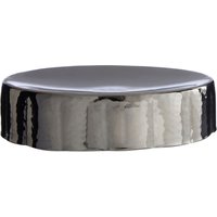Orsina Hammered Black Black Nickel Finish Soap Dish in Silver