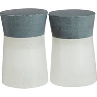 Orsina Bulgari White & Grey Finish Salt & Pepper Set