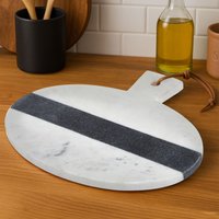 Orsina Bulgari White & Grey Marble Round Paddle Board