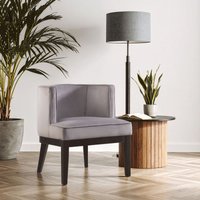 Orsina Daxton Velvet Rounded Chair in Grey