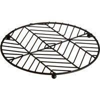 Orsina Vertex Black Powder Coat Round Trivet
