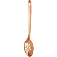 Shiny Copper Finish Slotted Spoon Unique Stainless Steel Holed Spoon Luxe Slotted Spoon Long Handle