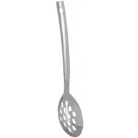 Orsina Shiny Copper Finish Slotted Spoon, Unique Stainless Steel Holed Spoon, Luxe Slotted Spoon With Long Handle in Silver