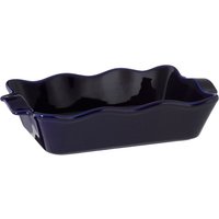 Orsina Functional Design Small Oven Dish, Durable Stoneware Baking Dish With Handles, Stylish Blue & Cream