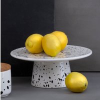Orsina Speckled Cake Stand in White
