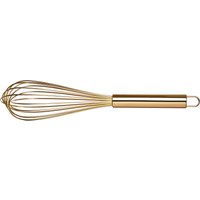 Orsina Gold Finish Stainless Steel Whisk, Functional Cooking Tool With Hanging Loop, Lightweight Kitchen Hand Mixer