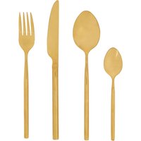 Orsina Modern Retro 16 Pc Gold Finish Cutlery Set