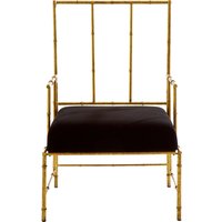 Orsina Modern Accent Chair, Decent Bambo-Style Armchair, Velvet Upholesterd Comfortable Livingroom Chair in Gold