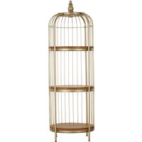 Orsina Versatile Medium Black Birdcage Shelf Unit, Distinctive Design Shelf Unit, Durable Modern Shelf Unit in Rose Gold