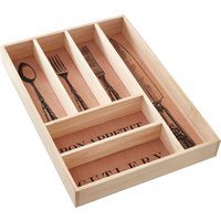 Orsina Natural Charm Wooden Vintage Design Cutlery Tray, Vintage Design Holder, Organized Kitchen Utensil Holder