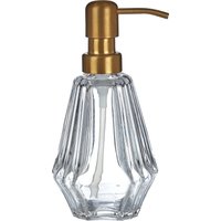 Orsina Modern Lotion Dispenser, Glass Lotion Pump Dispenser With Brass Nozzle, Hand Cream Bottle, Soap Dispenser in Clear