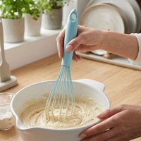 Orsina Non-Stick Black Silicone Whisk, Best Whisk for Baking, Kitchen Whisk, Wire Whisk, Heat Resistant Kitchen Whisk in Grey