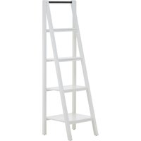 Orsina Functional 4 Tier Shelf Unit, Stylish Standing Shelves For Livingroom, Versatile Shelving Unit For Bedroom in White