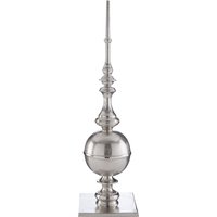 Orsina Sleek Large Rough Nickel Obelisk, Striking Decorative Wooden Obelisk in Silver