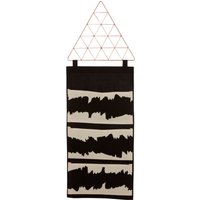 Orsina Black Wall Pocket Organizer, Sleek Metal Design With Curved Front For Easy Storage, Ideal For Holding Mail