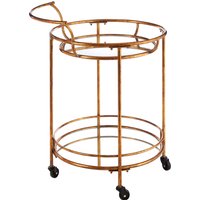 Orsina Versatile Use 2 Tier Serving Trolley, Elegant Design Kitchen Trolley, Easy Mobility Storage Trolley for Home in Gold