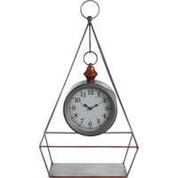 Orsina Hayden Antique Silver Finish Table Clock
