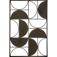 Orsina Semicircle Modern Wall Art, Metallic Finished Wall Art for Living Room, Contemporary Wall Decor in Black