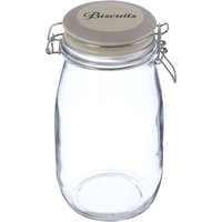 Orsina Durable Biscuit Storage Jar, Stylish Glass Jar With Lid For Kitchen Counter, Versatile Airtight Storage Jar in Clear