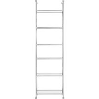 Orsina Silver Cross Design Bookshelf, Decorative Metallic Shelves, Storage Kid's Room Ladder Shelf, Corner Shelf Unit