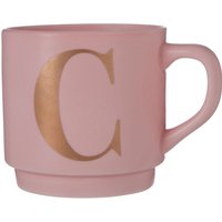 C Letter Mug High Quality Porcelain Cup Gold Etched “C" Letter Perfect Gift Coffee Lovers