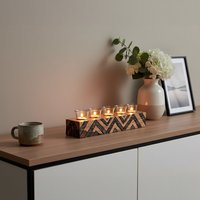 Orsina Bantu Tribal Wooden Tealight Holder in Natural