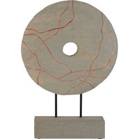 Orsina Vena Round Wooden Sculpture in Brown