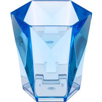 Orsina Blue Acrylic Bathroom Tumbler, Lightweight Textured Tumbler Cup, Modern Frosted Water Tumbler With 3D Design