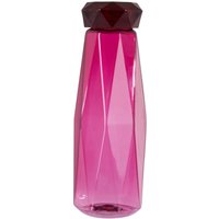 Orsina Deep Pink Plastic Water Bottle, 600ml Diamond Patterned Modern Water Bottle For Daily Use, Pink Water Bottle in Dark Pink