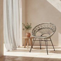 Orsina Manado Natural Rattan Chair in Grey
