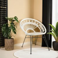 Orsina Manado Natural Rattan Chair in White