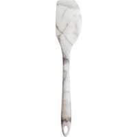 Orsina Stylish Light Pink Silicone Spatula, Kitchen Turner With Flat Edge, Non-Stick & Stain Resistant Rubber Spatula in White