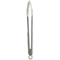 Stainless Steel Tongs Silicone Tips Heat Resistant Tongs Grip Kitchen Tongs Sliding Lock Silver