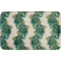 Orsina Palm Leaf Bath Mat, Non Slip Bath Mat for Home, Absorbing Rectangle Polyester Doormat with Soft Surface in Green
